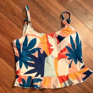 Tropical Print Women's Bikini Top